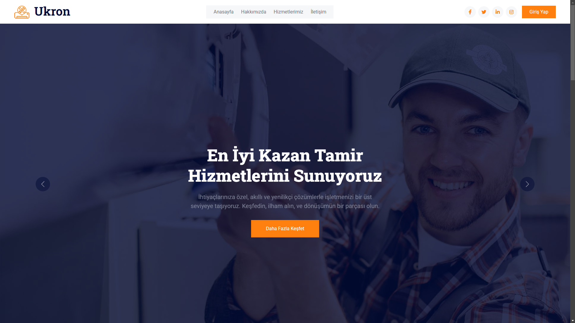 Ukron Dış Ticaret Ltd. Şti. Web Projesi Görseli